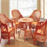 Rattan +wooden Modern Chair Set 